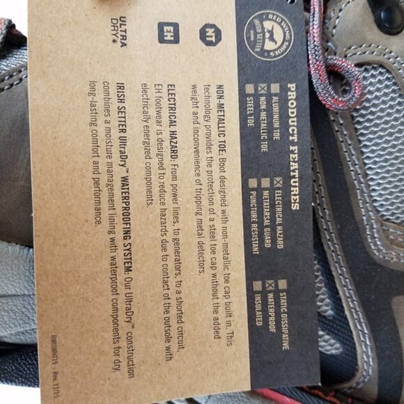 NEW Red Wing Irish Setter Shoes 83212 Crosby 4" Hiker Work Safety Boots Hiking - Picture 11 of 12